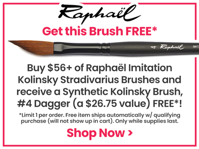 FREE* Offer - Raphael Imitation Kolinsky Stradivarius Brush, #4 Dagger